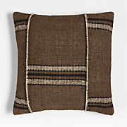 Casual Textured Fringe 24x16 Deep Indigo Throw Pillow Cover