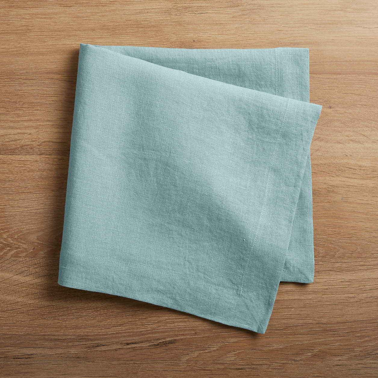 Marin Quiet Blue Linen Napkin + Reviews Crate & Barrel