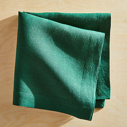 Helena Dark Green Linen Napkin