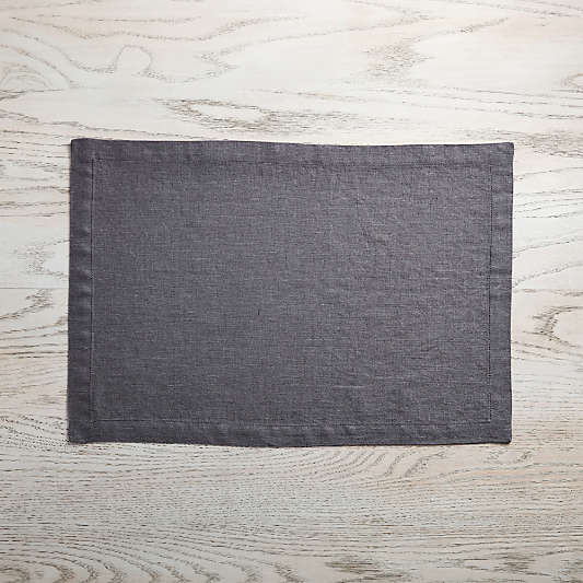 Helena Graphite Grey Linen Placemat