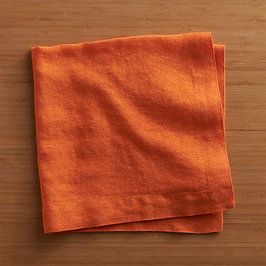 Helena Pumpkin Linen Napkin