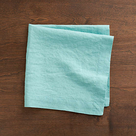 Helena Aqua Linen Napkin