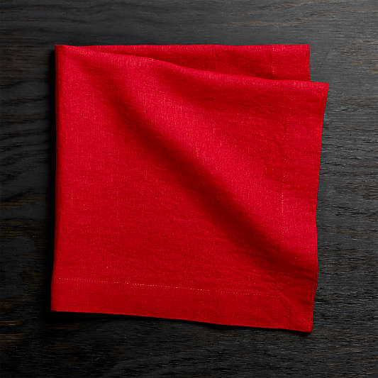 Helena Red Linen Napkin