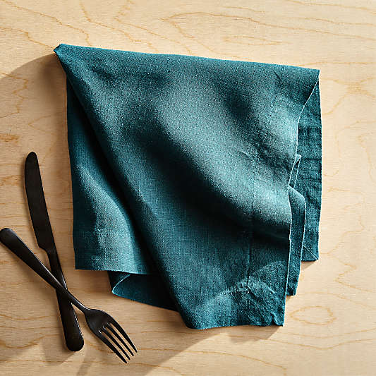 Helena Teal Linen Napkin