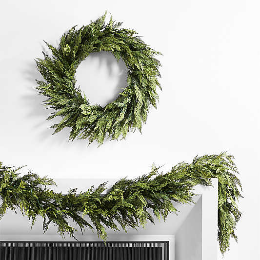 Hemlock Holiday Wreath and Garland Set