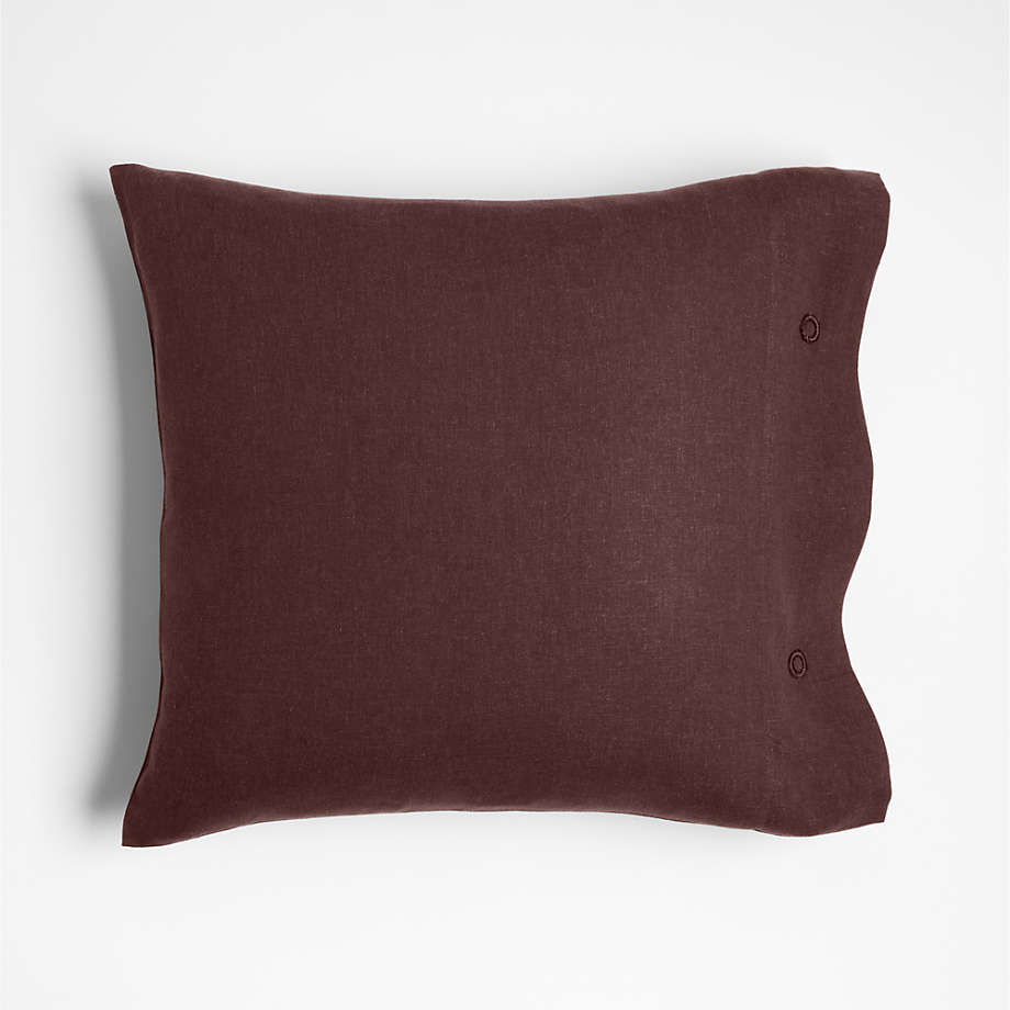 Hemp 20"x20" Cider Burgundy Throw Pillow with DownAlternative Insert