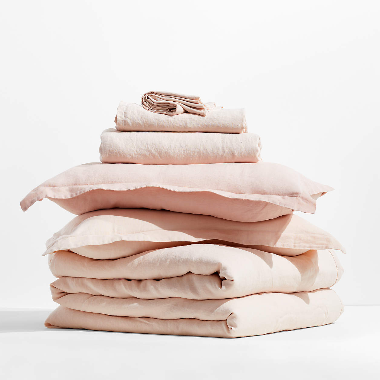 Natural Hemp Fiber Elegant Pink King Bedding Set + Reviews Crate & Barrel