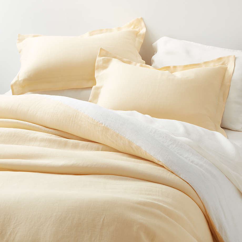 Straw Natural Hemp Fiber King Duvet Cover + Reviews Crate & Barrel