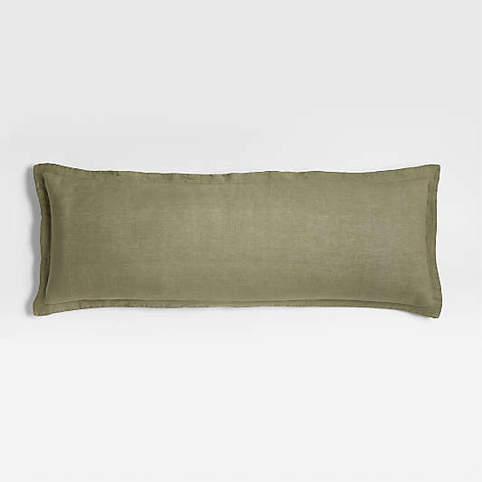 Hemp 54"x20" Garden Green Throw Pillow Cover