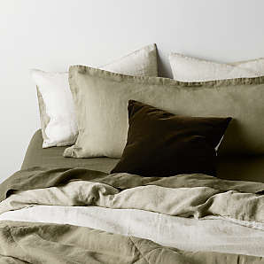 New Natural European Flax Certified Linen Grey Chambray Duvet Covers