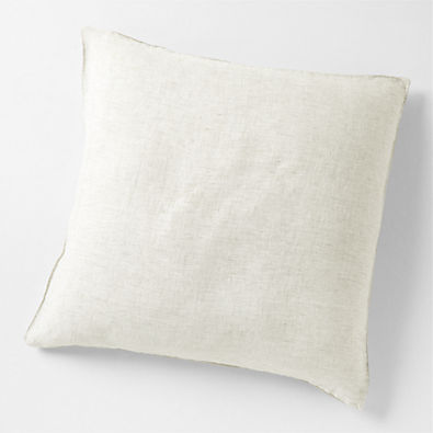 View Aire Natural Hemp Garden Green Grid Euro Bed Pillow Sham details