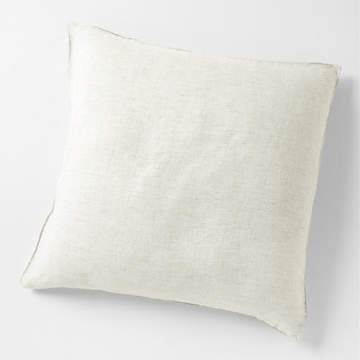 Pure Linen Pinstripe Grey Euro Pillow Sham + Reviews