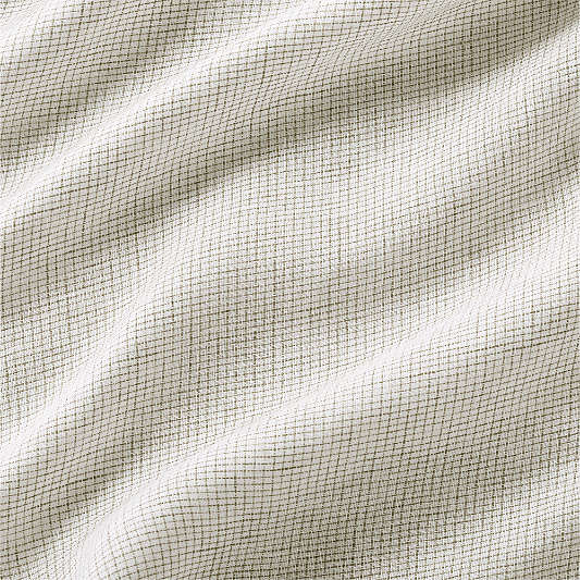 Aire Natural Hemp Garden Green Grid Bed Pillow Sham