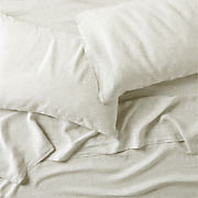 New Natural Hemp Garden Green Grid Queen Bed Sheet Set