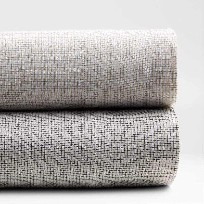 New Natural Hemp Grid Bed Sheet Sets - image 0 of 1