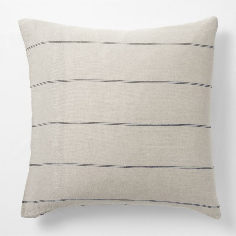 Natural Hemp Arcadia Tan and Midnight Navy Reversible Grid Euro Bed Pillow Sham - image 0 of 8