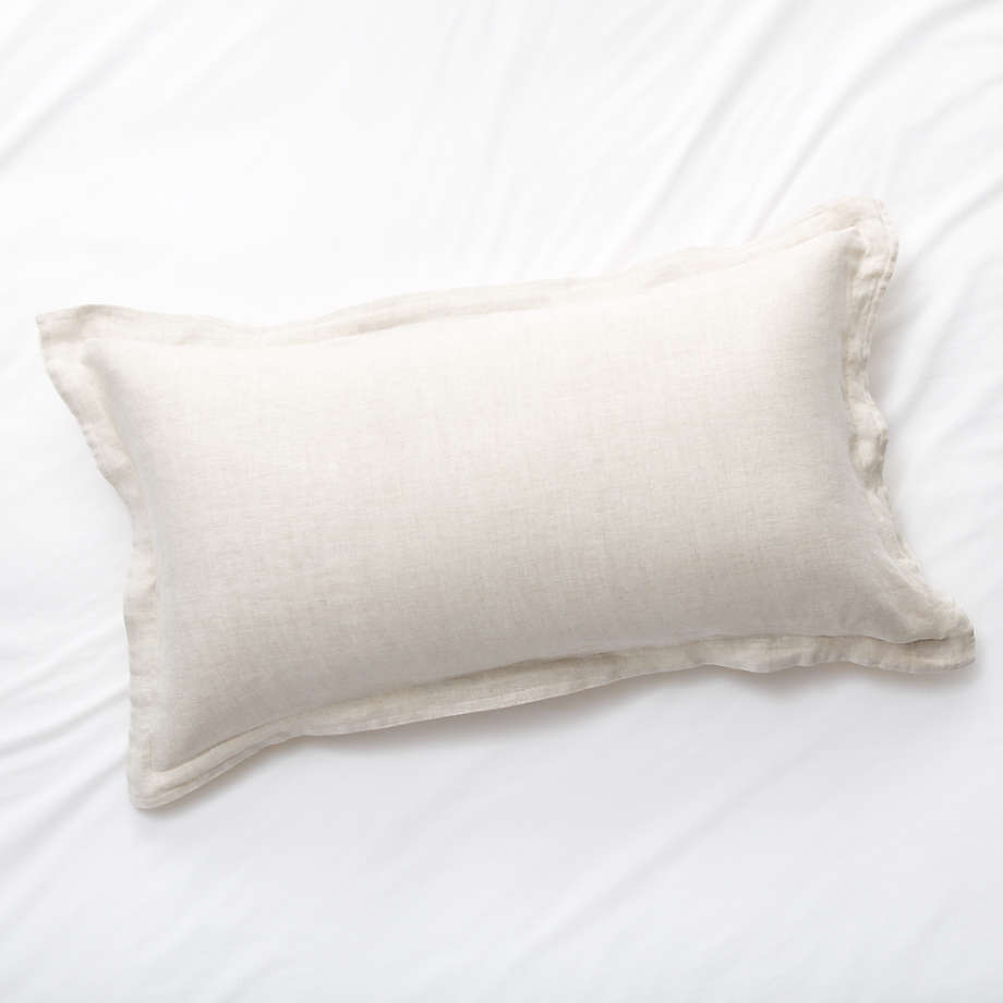 New Natural Hemp King Bed Pillow Sham + Reviews Crate & Barrel