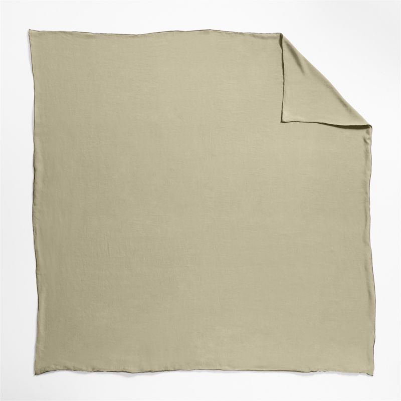 New Natural Hemp Merrow Stitch Garden Green Full/Queen Duvet Cover