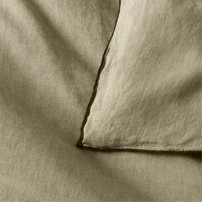 New Natural Hemp Merrow Stitch Garden Green Standard Bed Pillow Sham - image 5 of 5