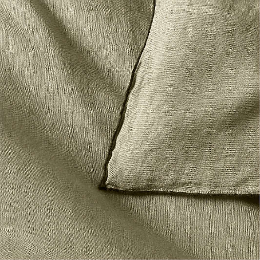 Aire Natural Hemp Merrow Stitch Garden Green Standard Bed Pillow Sham