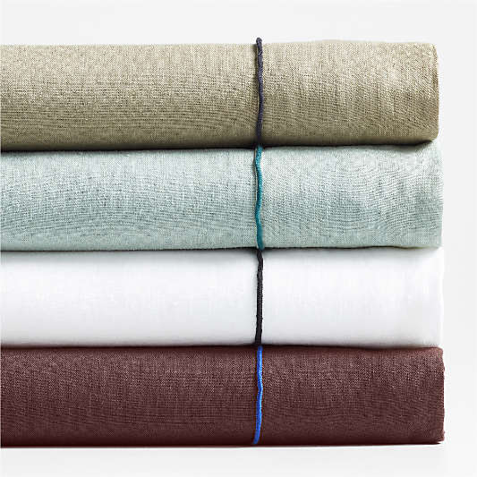 New Natural Hemp Merrow Stitch Bed Sheet Sets