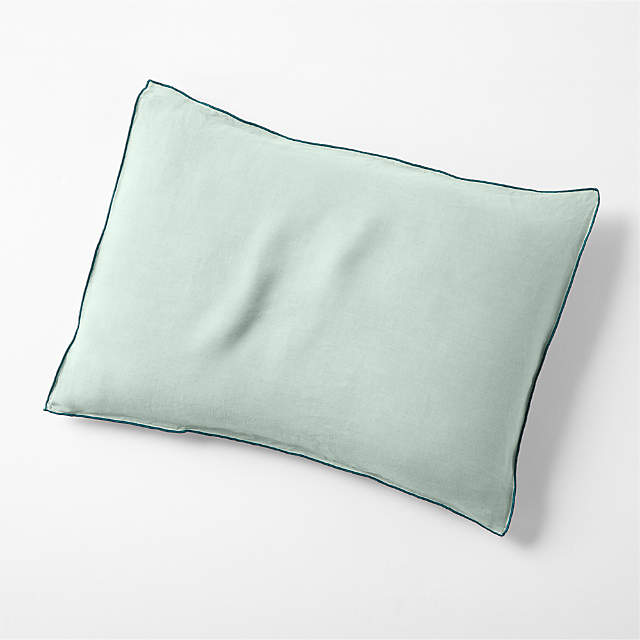 New Natural Hemp Merrow Stitch Verte Green Standard Bed Pillow Sham +  Reviews