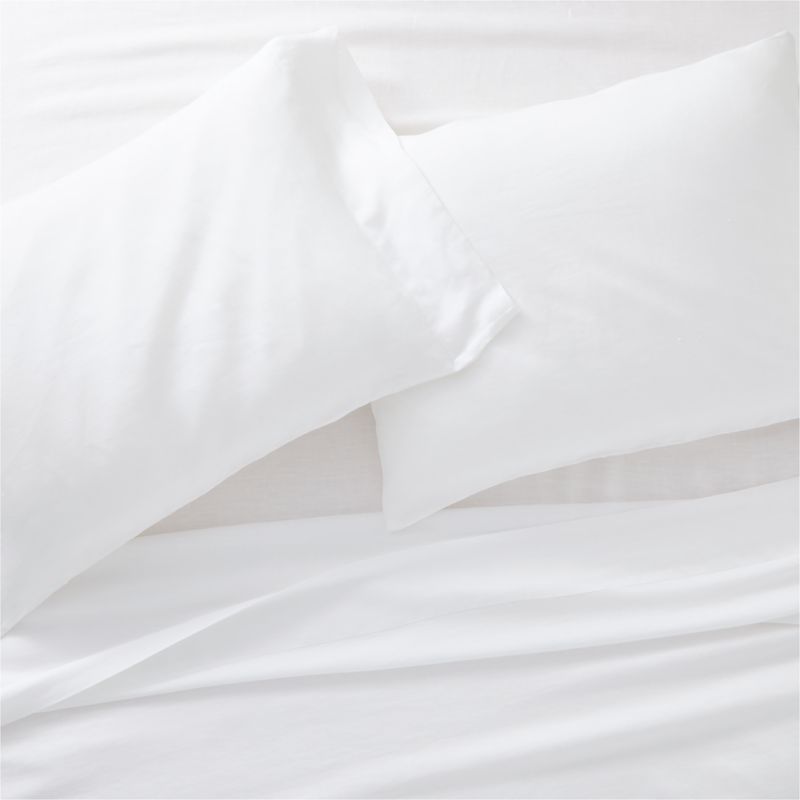 Viewing product image New Natural Hemp White Queen Bed Sheet Set - image 1 of 4