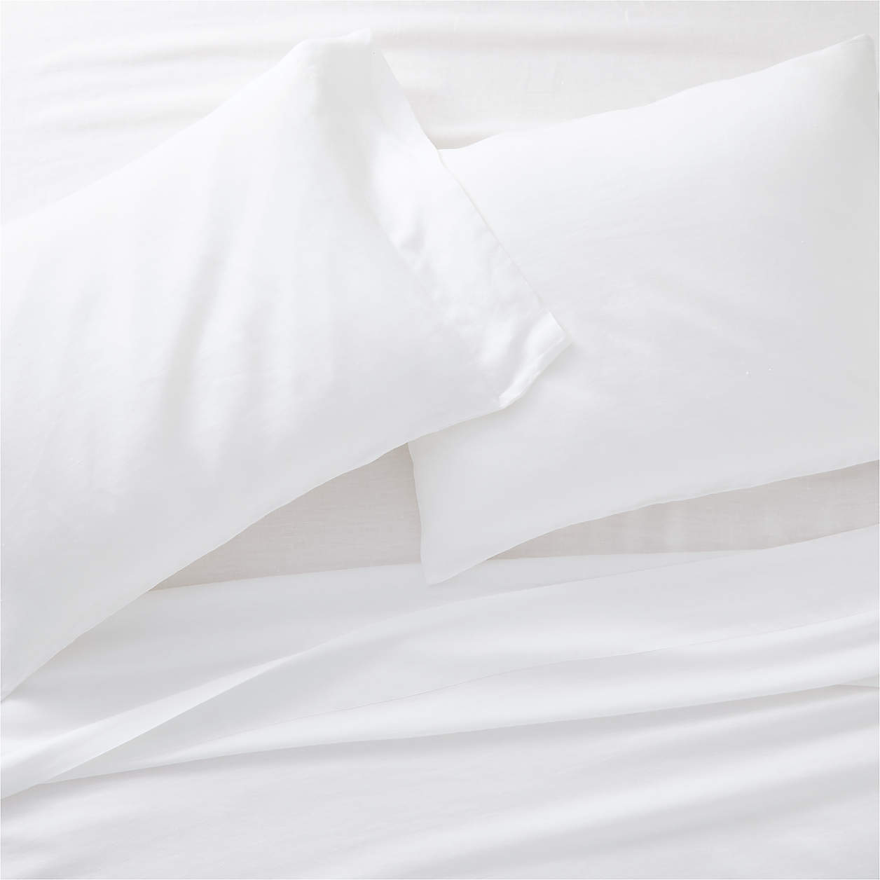 Natural Hemp Fiber Crisp White Twin/Twin Extra-Long Bed Sheet Set