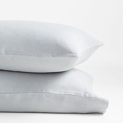 View Grey Natural Hemp Fiber King Pillowcases, Set of 2 details