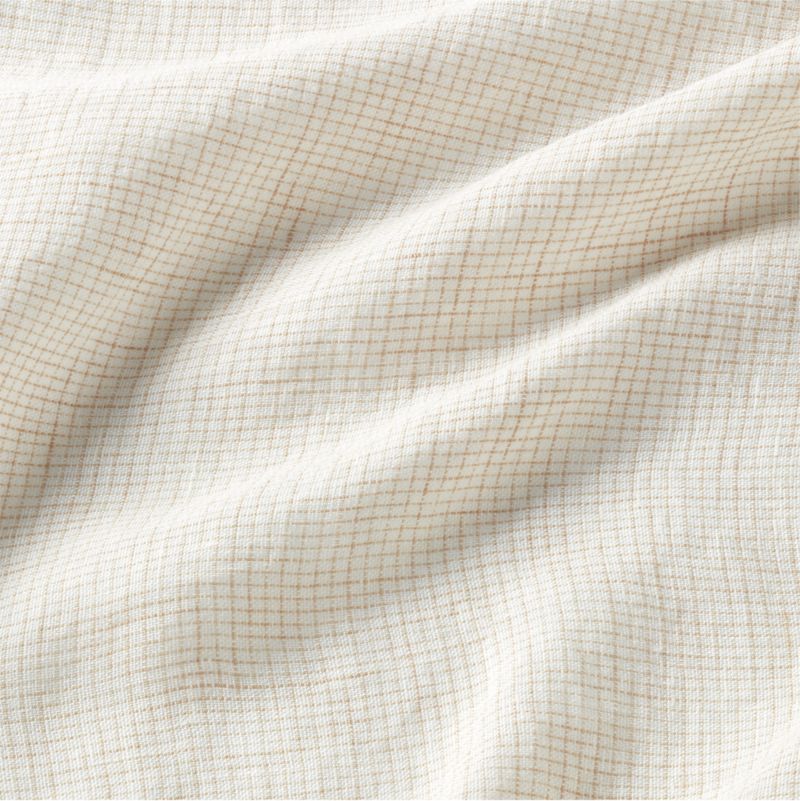 New Natural Hemp Ivory Grid Full Bed Sheet Set