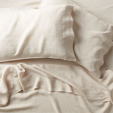 View Aire Natural Hemp Ivory Grid Queen Bed Sheet Set details