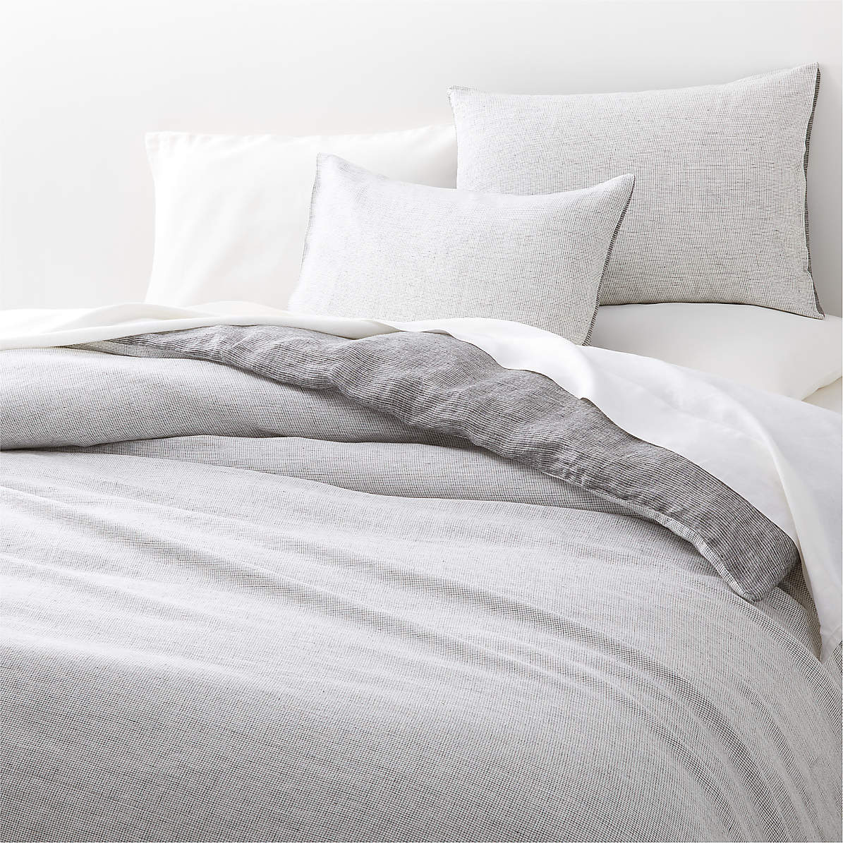 Reversible Duvet Cover with Pillow Case Bedding Set Design Natural 