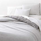 View Reversible Grid/Striped Natural Hemp Fiber Duvet Covers and Pillow Shams - image 1 of 8