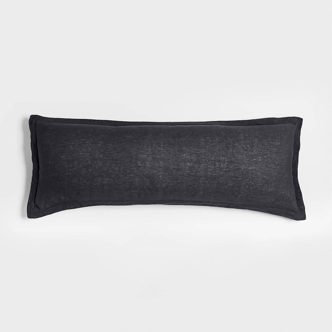Hemp 54"x20" Sultry Navy Throw Pillow with Feather Insert Crate