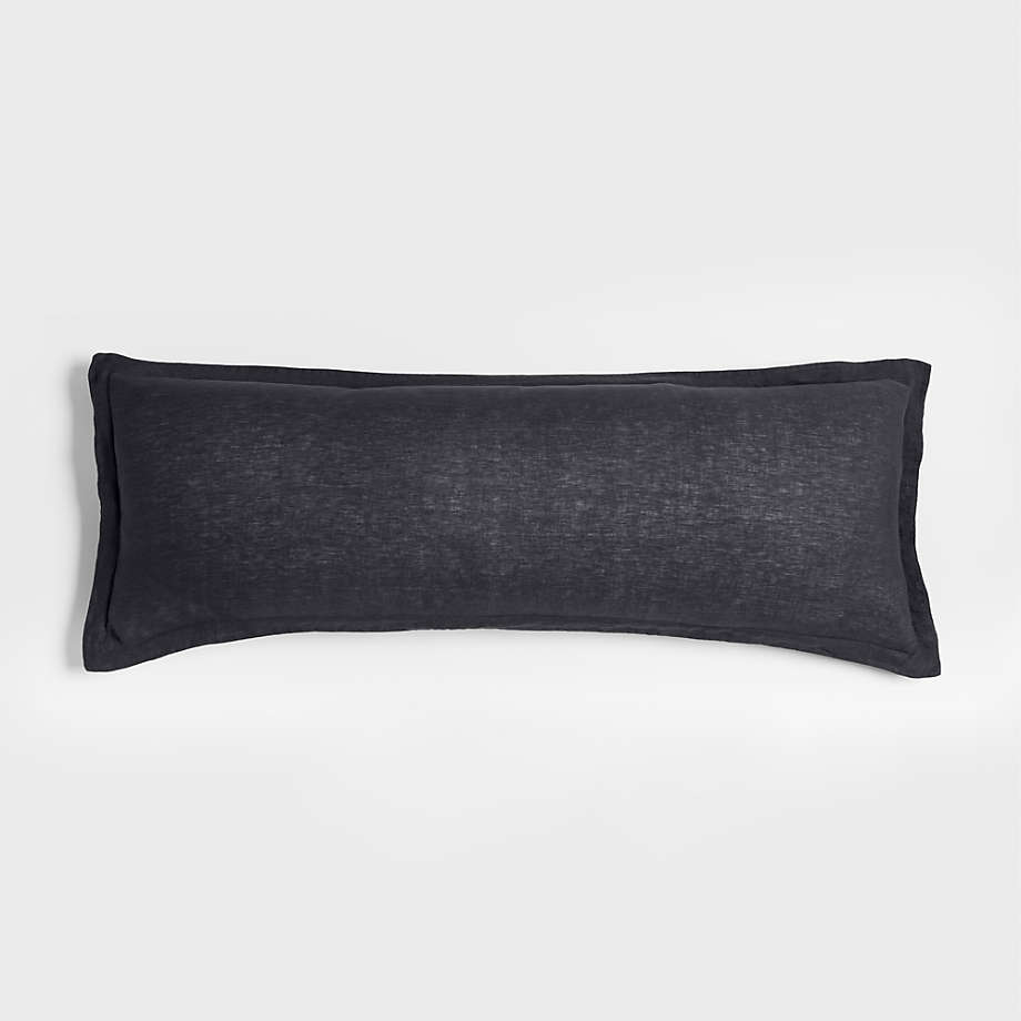 Hemp 54"x20" Sultry Navy Throw Pillow Cover