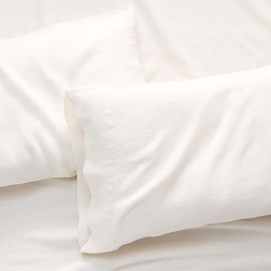 Natural Hemp Fiber Standard Pillowcases, Set of 2