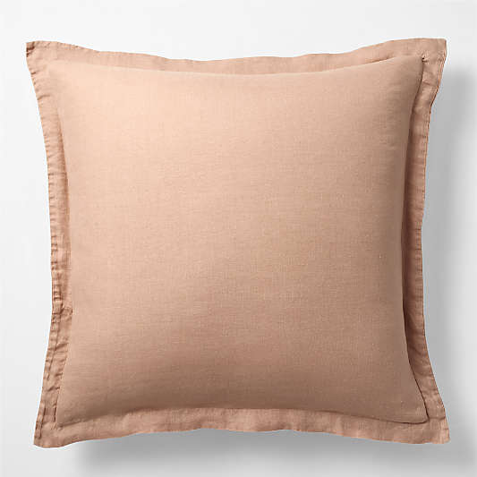 New Natural Hemp Terracotta Euro Bed Pillow Sham