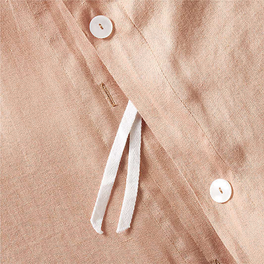 Aire Natural Hemp Terracotta Full/Queen Duvet Cover