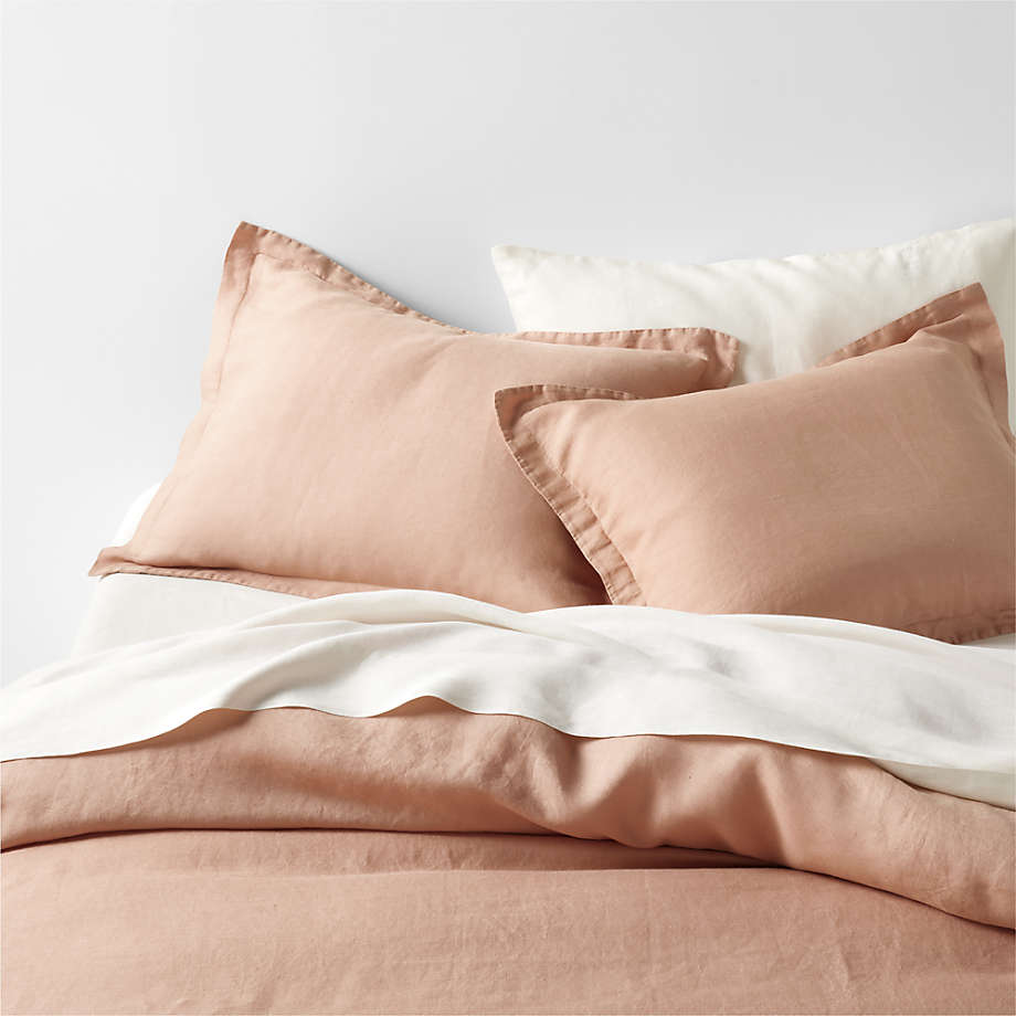 Favorite Washed Organic Cotton White Eyelash Standard Bed Pillow Sham +  Reviews