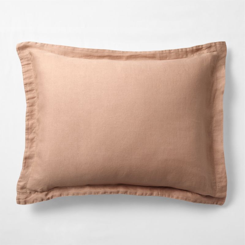 New Natural Hemp Terracotta Standard Bed Pillow Sham