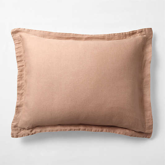 New Natural Hemp Terracotta King Bed Pillow Sham