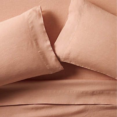 New Natural Hemp Terracotta Queen Bed Sheet Set