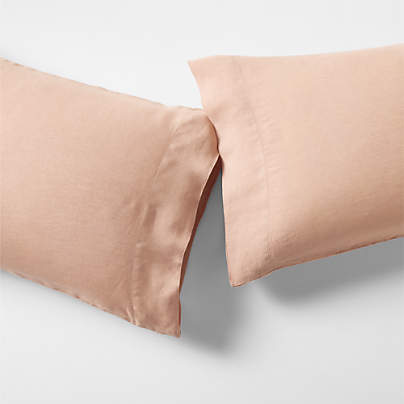 New Natural Hemp Terracotta King Pillowcases, Set of 2