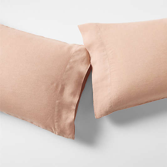 New Natural Hemp Terracotta King Pillowcases, Set of 2