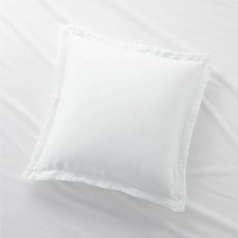 New Natural Hemp White Euro Bed Pillow Sham - image 0 of 5