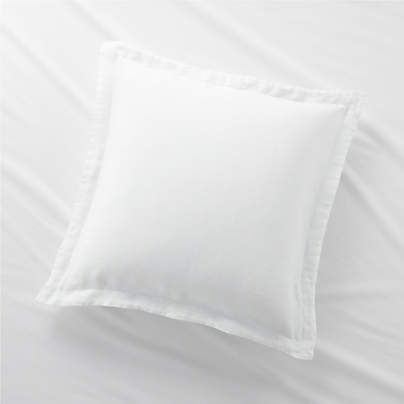 New Natural Hemp White Euro Bed Pillow Sham