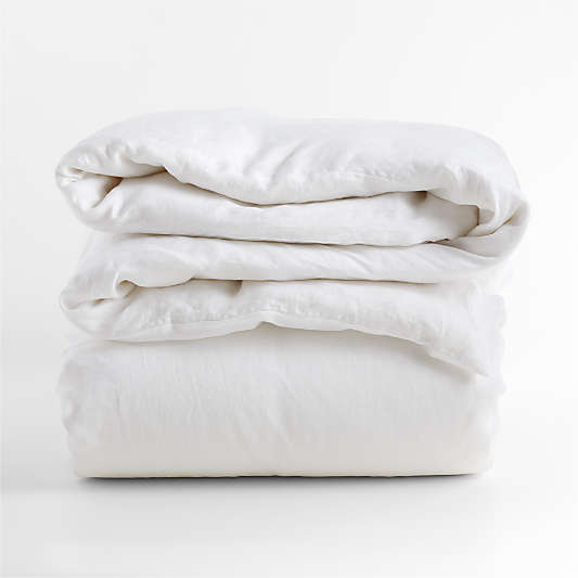 New Natural Hemp White Full/Queen Duvet Cover