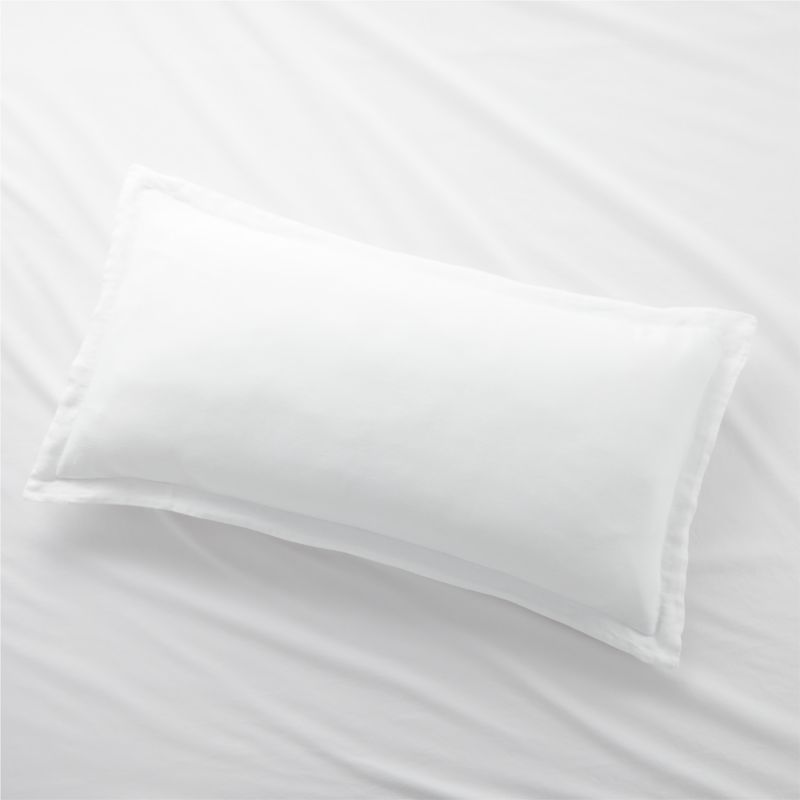 Viewing product image New Natural Hemp White King Bed Pillow Sham - image 1 of 5