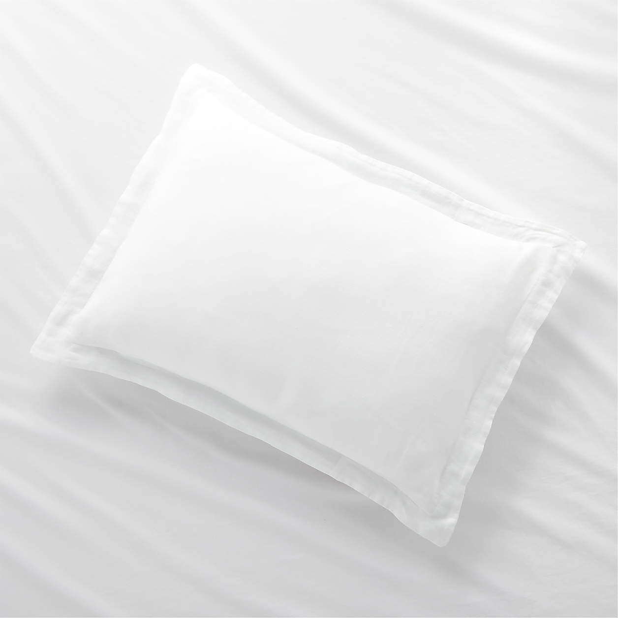 New Natural Hemp White Standard Bed Pillow Sham + Reviews Crate & Barrel
