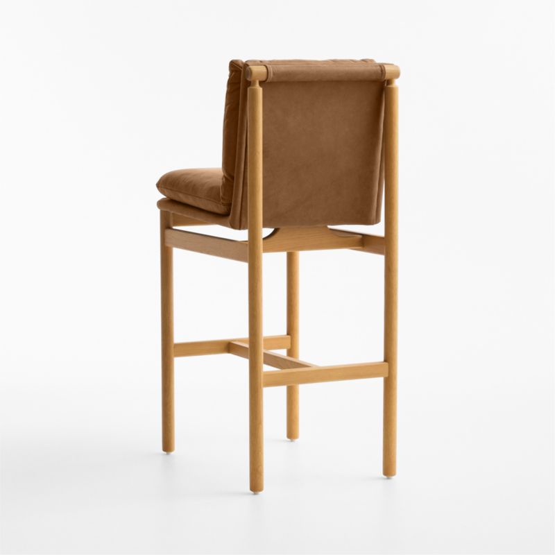 Henning Leather Bar Stool - image 5 of 9